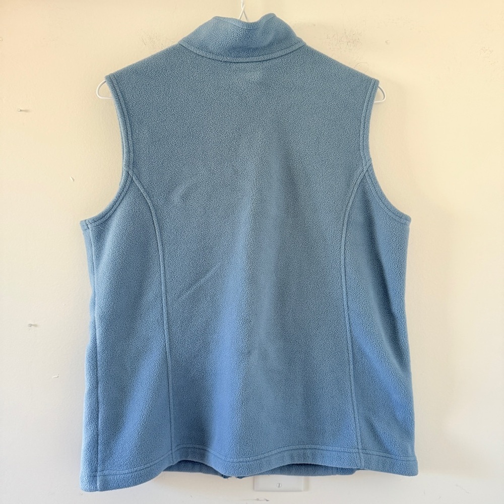 L.L. Bean Light Blue Zip Fleece Vest Classic Outdoor Layer M - Picture 2 of 5